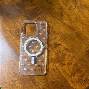Clear Heart Pattern iPhone 16 pro max Case